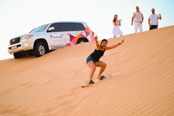 Private Dune Bashing in Abu Dhabi - Morning Desert Safari - Camel rides, sandboarding, and the desert camp