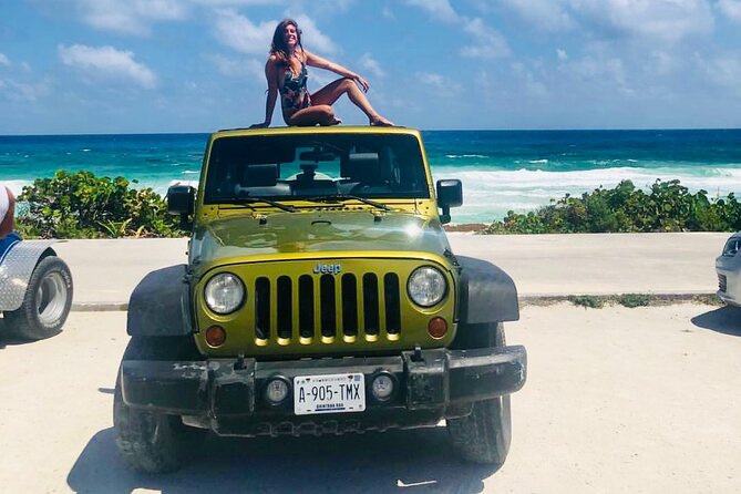Private Jeep & Polaris RZR: San Gervasio Mayan Ruins & Snorkeling - Snorkeling and lunch at Cocos Beach