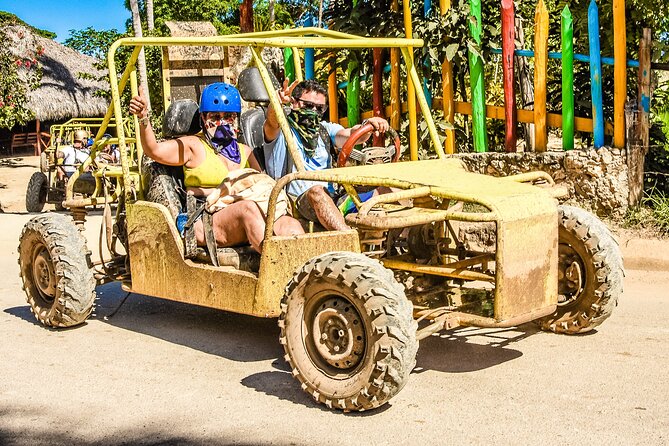 Punta Cana Buggy + Cave Dip, Beach Swim + Party Boat & Snorkel - The catamaran, reef snorkeling, and natural pool