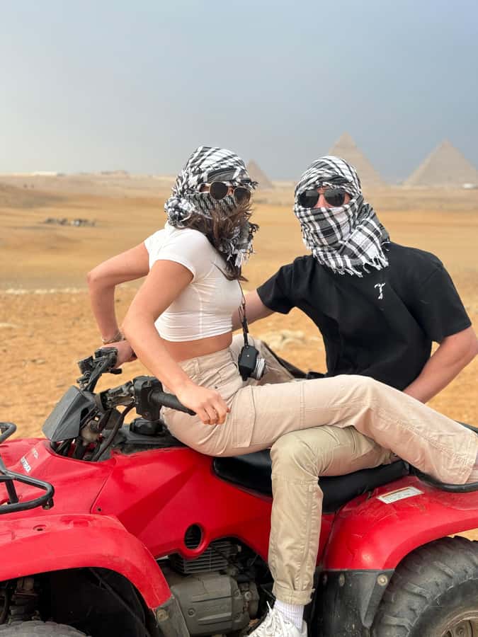 Pyramids Quad Biking Adventure - Riding beside the Giza pyramids