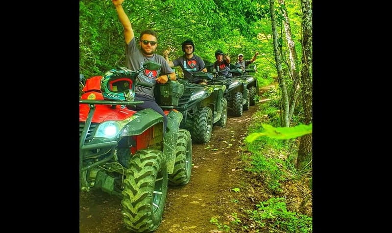 Quad ATV Bike Galicica, from Ohrid. - What Happens at the Wooden Starting Point