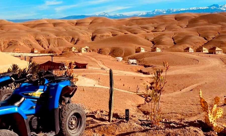 Quad bike and Lunch & Pool in Desert Marrakech Agafay - From Marrakech to the Agafay Desert