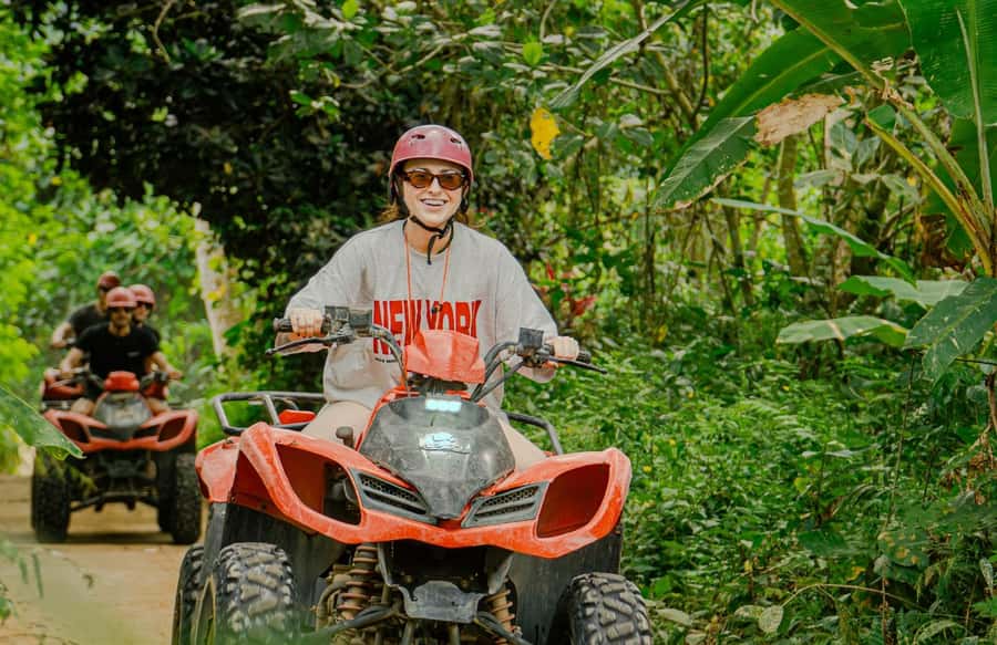 Quad Bike Bali With Tunnel & Waterfall Tour - The route through rice fields, jungle, and mud