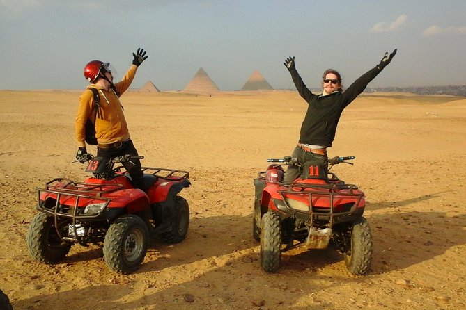 Quad Bike Trip At Desert of Giza Pyramids - The panoramic pyramid stop