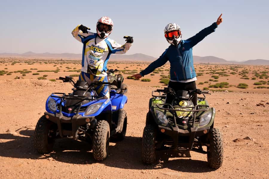 Quad biking adventure in Marrakech - The palm grove sunset stop