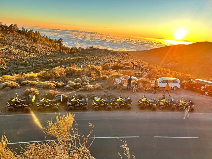 Quad biking at Mount Teide for the sunset - Riding toward El Teide at 1,000 meters