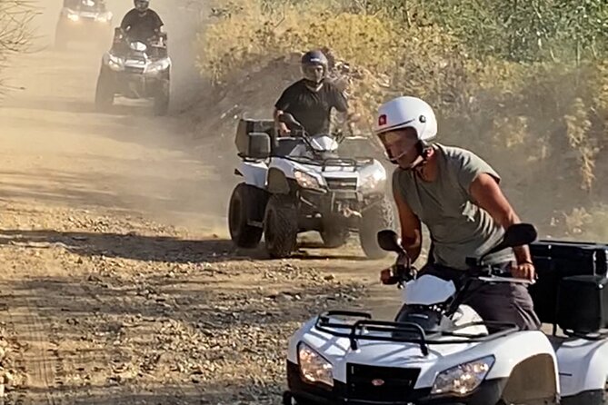 Quad Safari Tour - Explore The Wild Side of Crete - Getting comfortable on the ATV before the ride