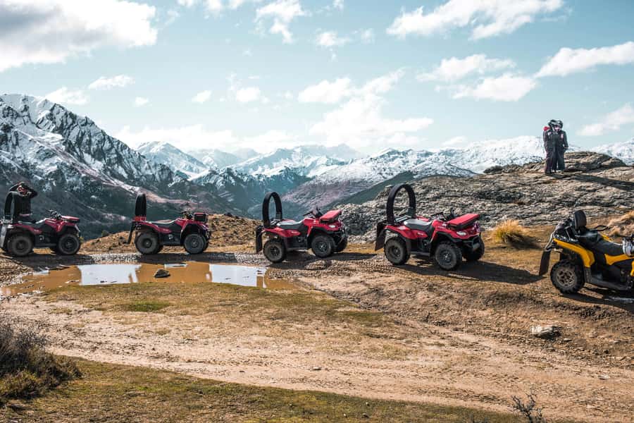 Queenstown: Quad Biking Experience - Mountain views, photos, and the refreshment stop