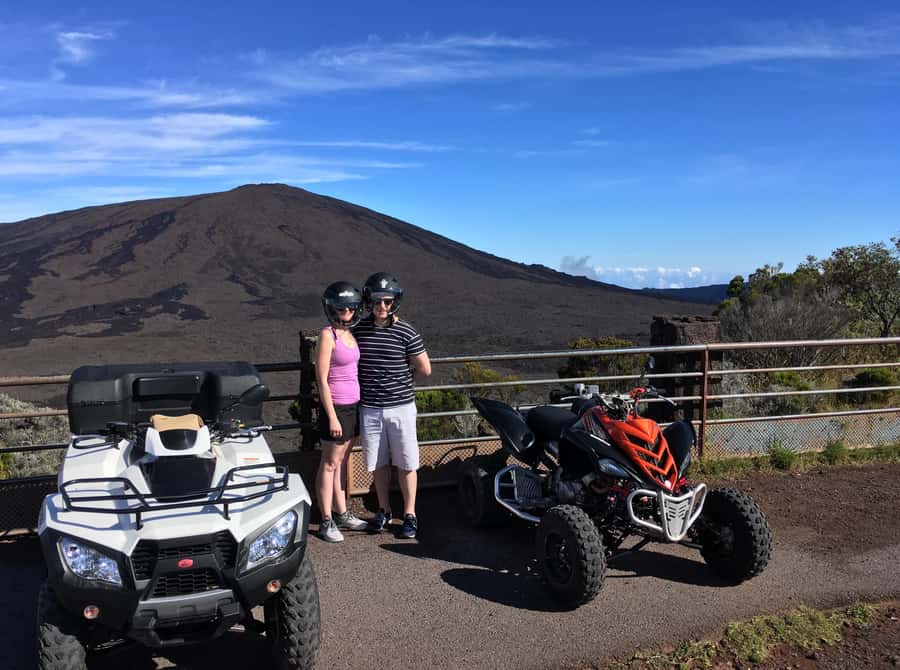 Reunion Island: Volcano Road Quad Tour - Riding toward Piton de la Fournaise