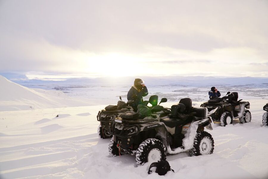 Reykjavik Quad Bike Twin Peaks Tour - The first ride: gravel roads beside Hafravatn