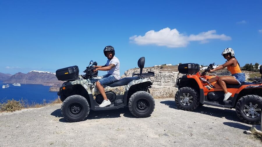 Santorini: ATV guided tour around the South of the island - Santorini’s highest point and the Prophet Elias monastery