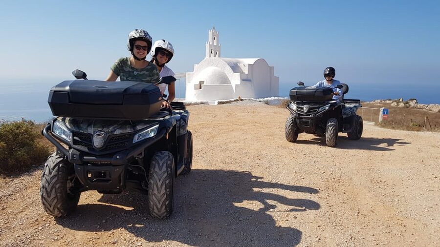 Santorini: ATV guided tour around the South of the island - The Heart of Santorini is the final photo stop