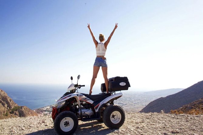 Santorini ATV-Quad Experience: Off-Road Adventure & Hotel Pickup - Walking the Venetian Castle at Emporio