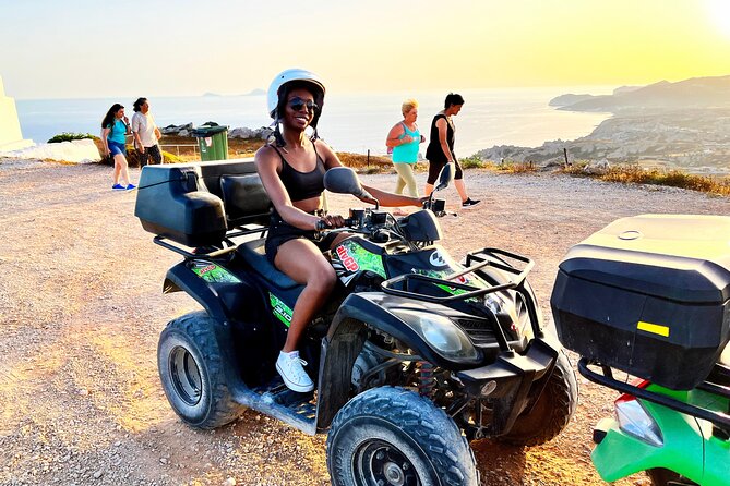 Santorini ATV-Quad Experience: Off-Road Adventure & Hotel Pickup - Crossing Vineyards Toward Megalochori