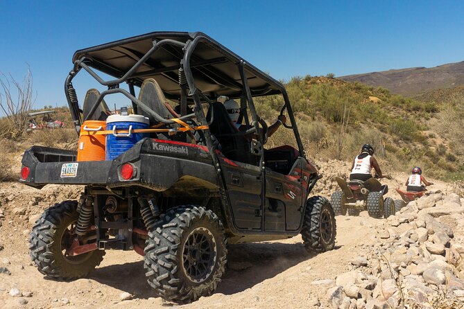 Self-Guided Centipede Desert UTV Rental - The desert is dusty, bumpy, and worth preparing for