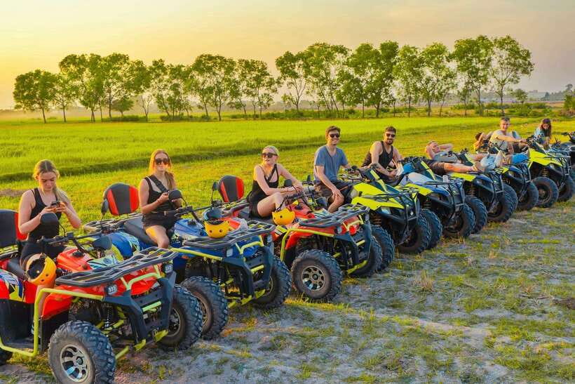 Siem Reap: Countryside Khmer village Tour by Quad Bike & ATV - Leaving Siem Reap for the rice fields