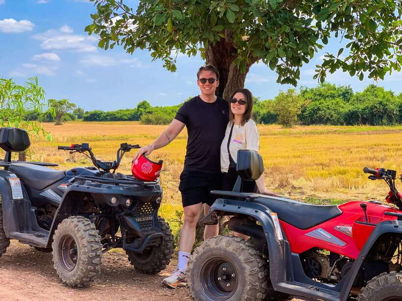 Siem Reap: Quad Bike Tour of Local Villages - Reaching the rice paddies at sunset