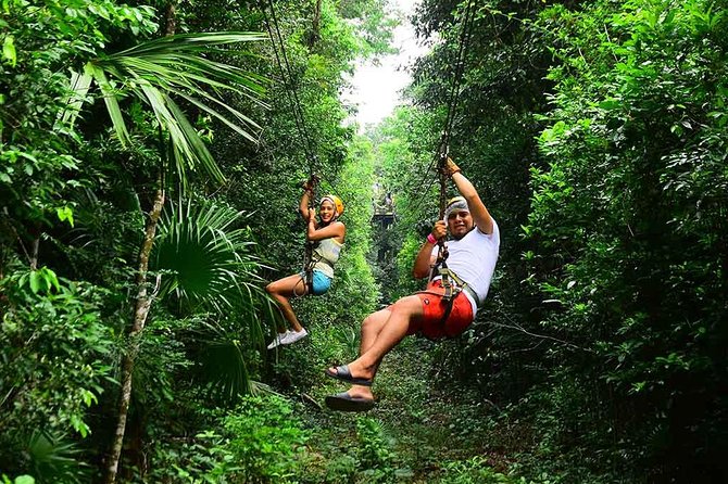 Snorkel, ATV, Zipline and Cenote Adventure from Cancun - Six ziplines, including the upside-down run