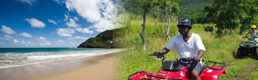 St Kitts: Jungle Bikes Off-Road Buggy & Beach Tour - Getting fitted for the buggy