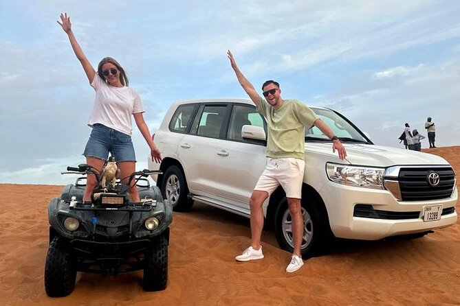 Sunset Desert Safari Quad bike Camel ride Sand Board & BBQ Dinner - How the $70 price works for your budget