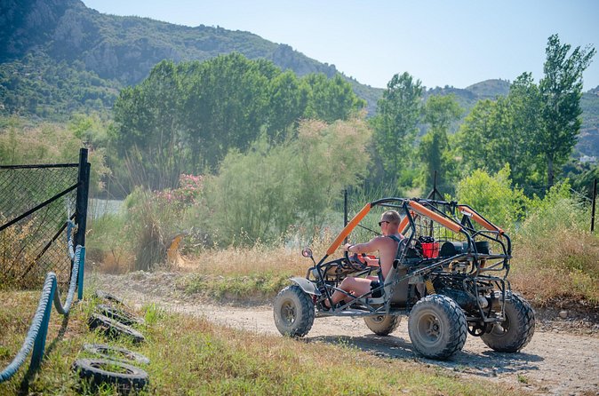 Super Combo 4in1 Rafting, Jeep, Buggy & Zipline f/Alanya - Ziplining above the activity zone