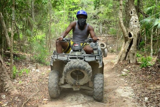 Tequila Tasting, Horseback Riding,ATV, Ziplines Cenote and Lunch - ATV riding on a controlled jungle circuit