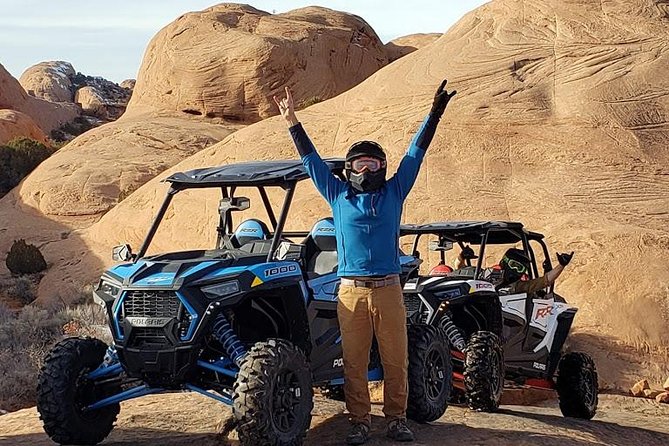 Thrilling 3.5 Hour You-Drive Fins N Things/Hells Revenge UTV Tour - Meeting Outlaw Adventure Tours in central Moab