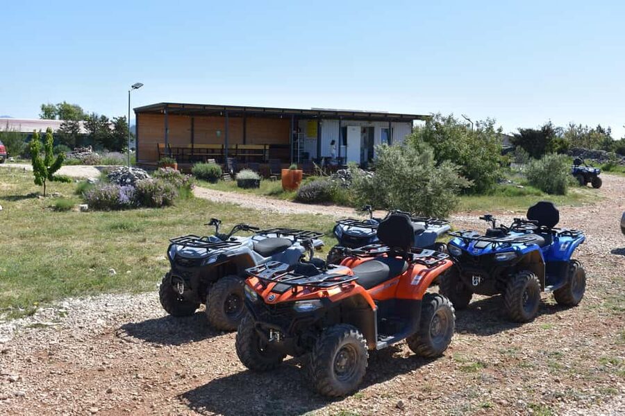 Trogir, Žedno: Čiovo Island 100% Off-Road Quad ATV Tour - The cliffside monastery beside the sea