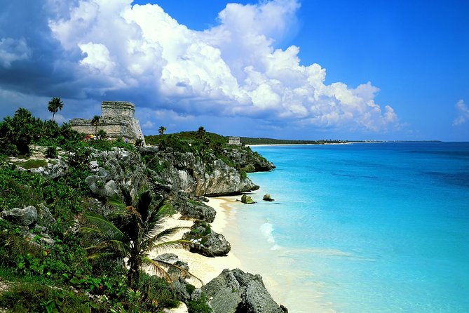 Tulum Ruins, ATV Extreme and Cenotes Combo Tour from Cancun - Swimming through the underground cenote