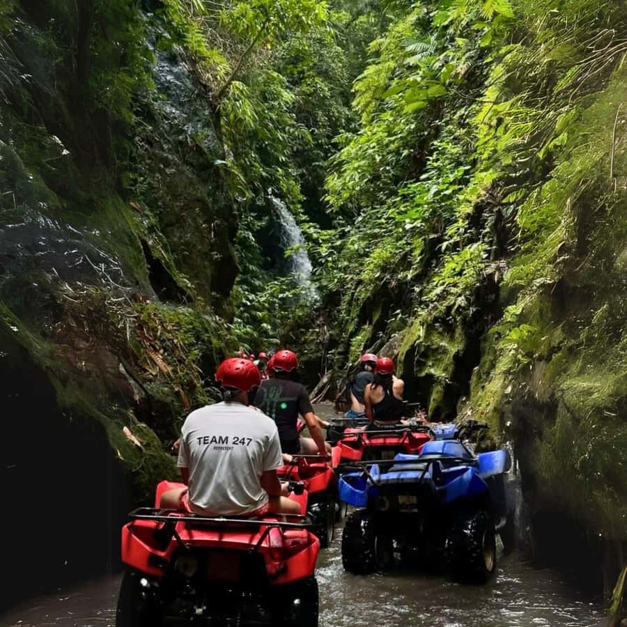 Ubud: Jungle, Waterfall, and Tunnel ATV Tour & Lunch Options - The ride begins with mud, water, and a long cave