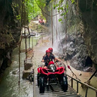 Ubud: Quad ATV Waterfalls & Barong Caves