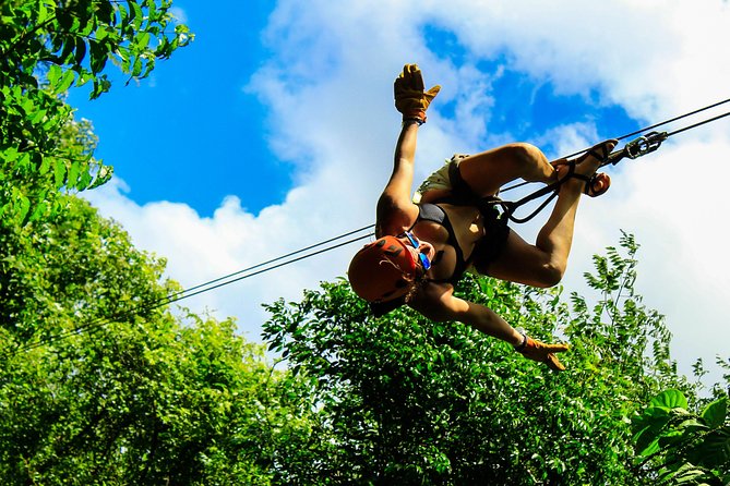 Ultimate 5x1 Combo with ATV, Ziplines, Cenote & Reef Snorkeling - Ziplines and three interactive bridges
