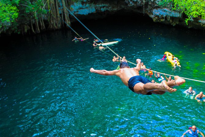 Ultimate 5x1 Combo with ATV, Ziplines, Cenote & Reef Snorkeling - Cenote Verde Lucero