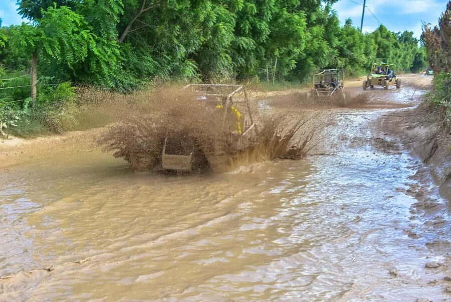 Ultimate Buggy Expedition from Punta Cana with blue cenote - The cenote cave and its short swim