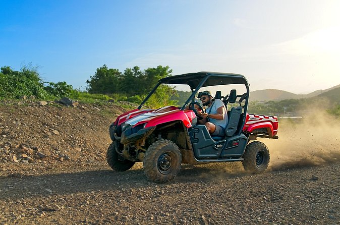 UTV adventure in Naguabo Puerto Rico 50 minutes trip 80 acres - The midway pause, photos, and games
